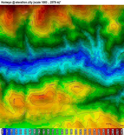 Homeyo elevation map