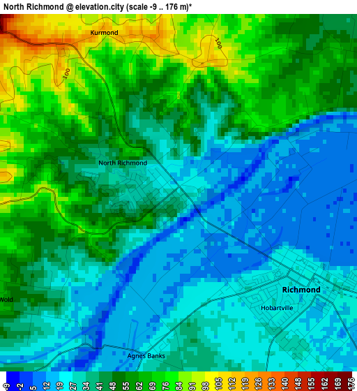 North Richmond elevation map