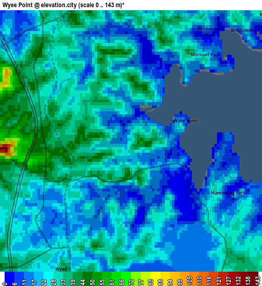 Wyee Point elevation map