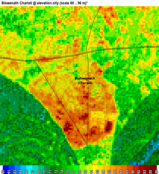 Biswanath Chariali elevation map