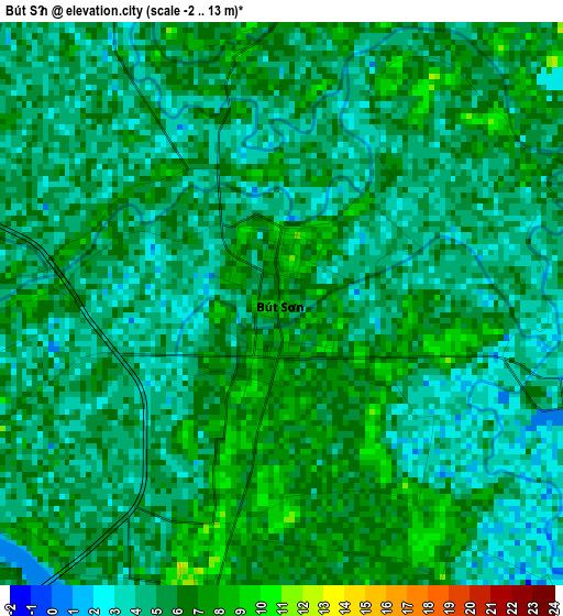 Bút Sơn elevation map