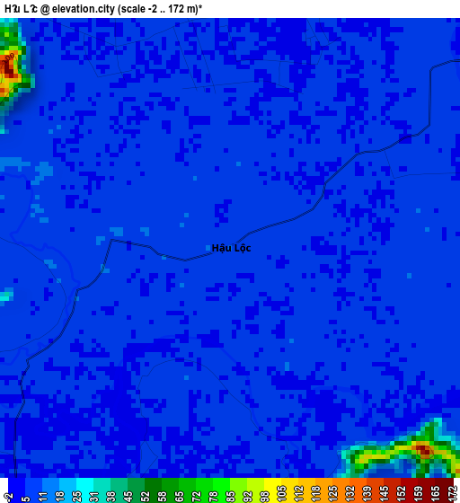 Hậu Lộc elevation map