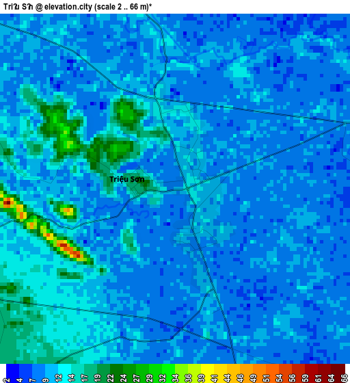 Triệu Sơn elevation map
