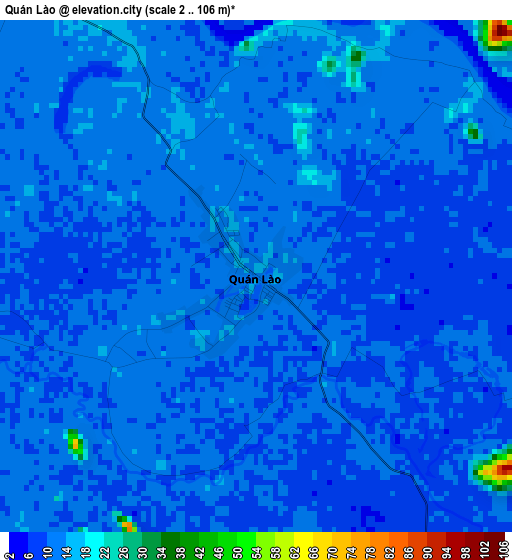 Quán Lào elevation map