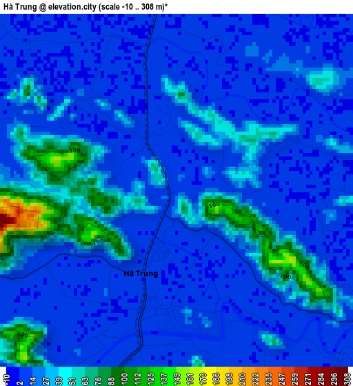 Hà Trung elevation map