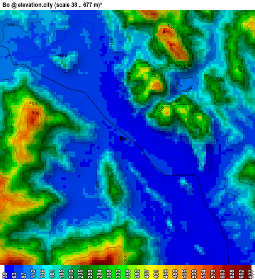 Bo elevation map
