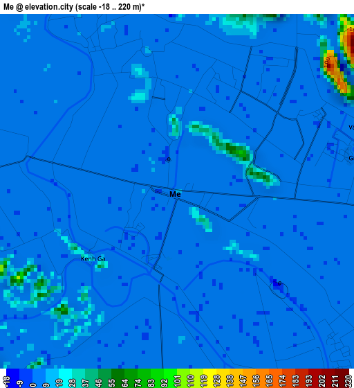 Me elevation map