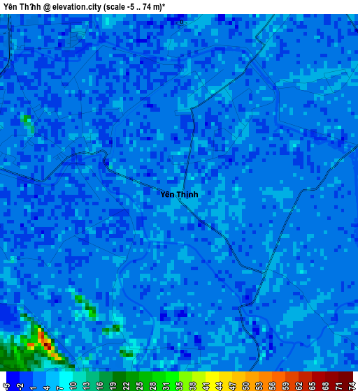 Yên Thịnh elevation map