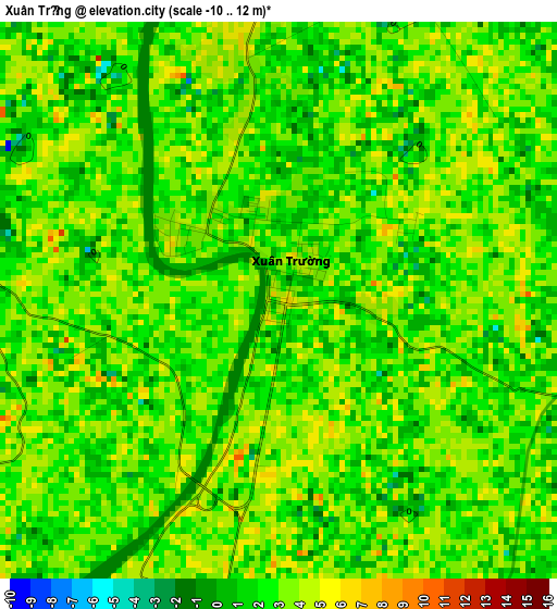 Xuân Trường elevation map