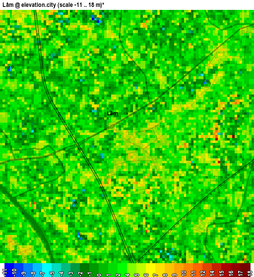 Lâm elevation map