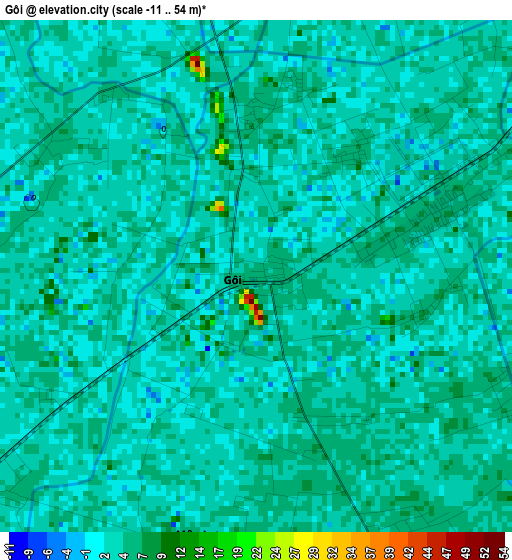 Gôi elevation map