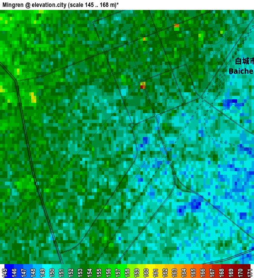 Mingren elevation map