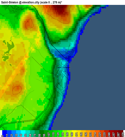 Saint-Siméon elevation map