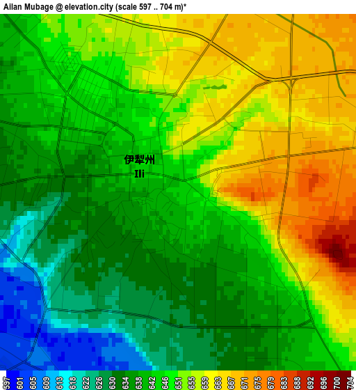 Ailan Mubage elevation map