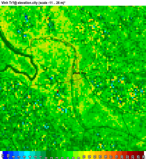 Vĩnh Trụ elevation map