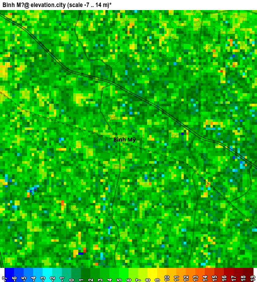 Bình Mỹ elevation map