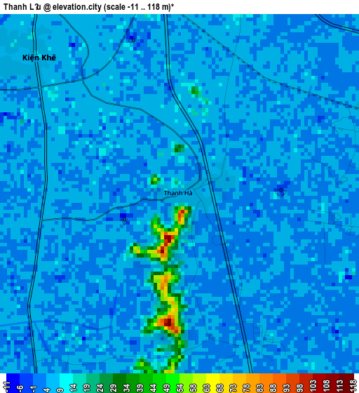 Thanh Lưu elevation map