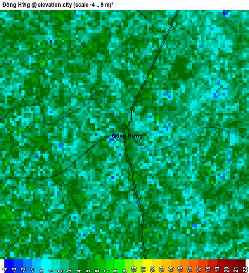 Đông Hưng elevation map