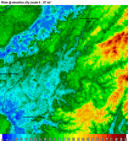 Rimo elevation map