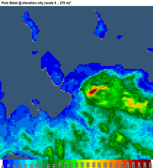 Pulo Batal elevation map