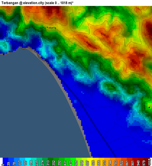Terbangan elevation map