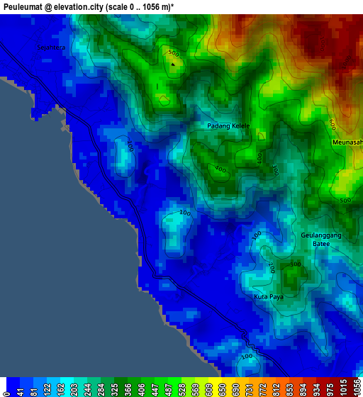 Peuleumat elevation map