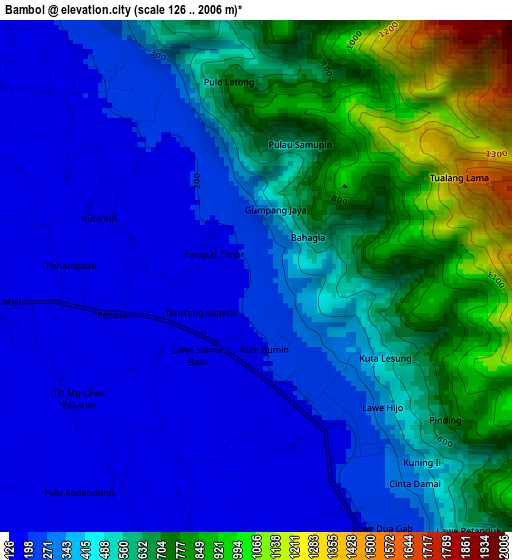 Bambol elevation map