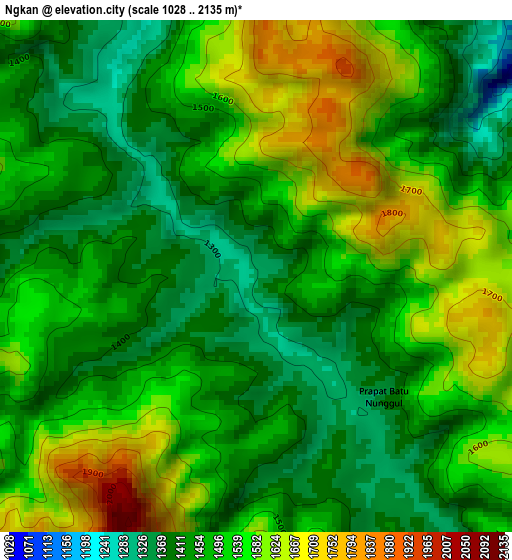 Ngkan elevation map
