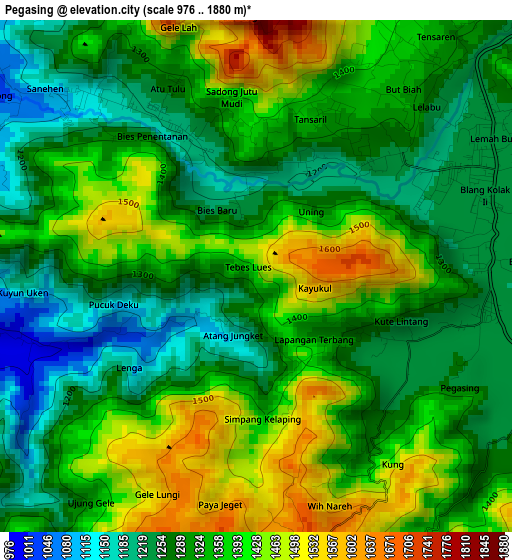Pegasing elevation map