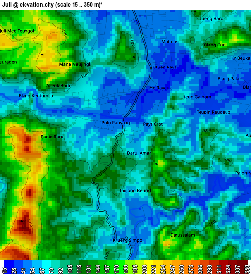 Juli elevation map