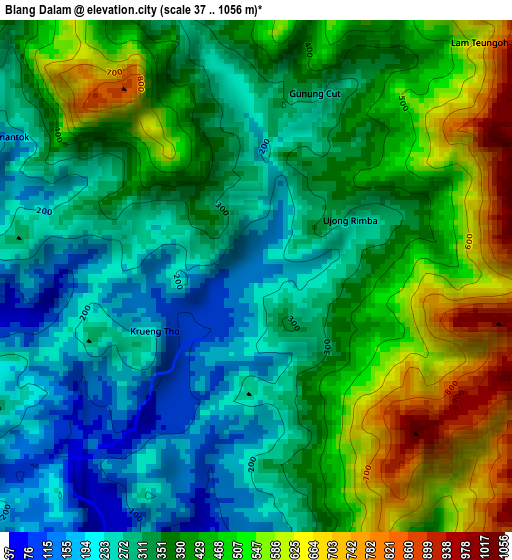Blang Dalam elevation map