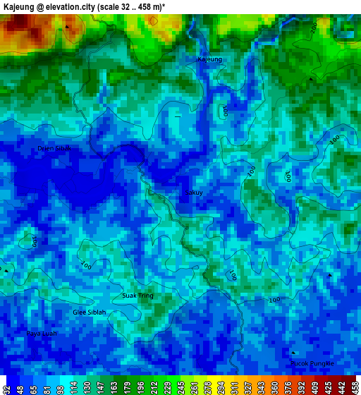 Kajeung elevation map