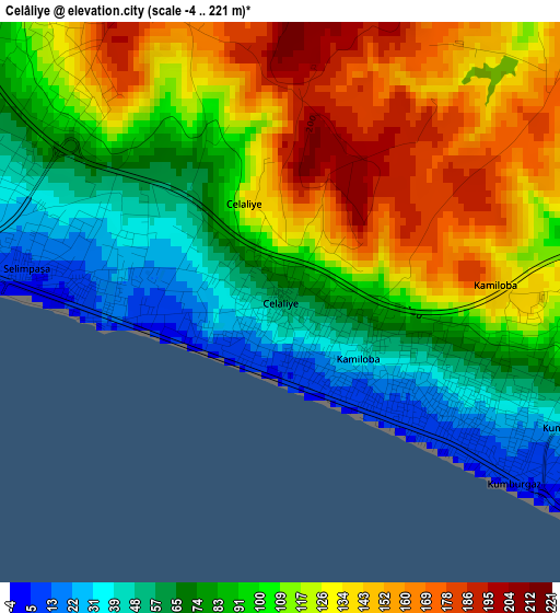 Celâliye elevation map