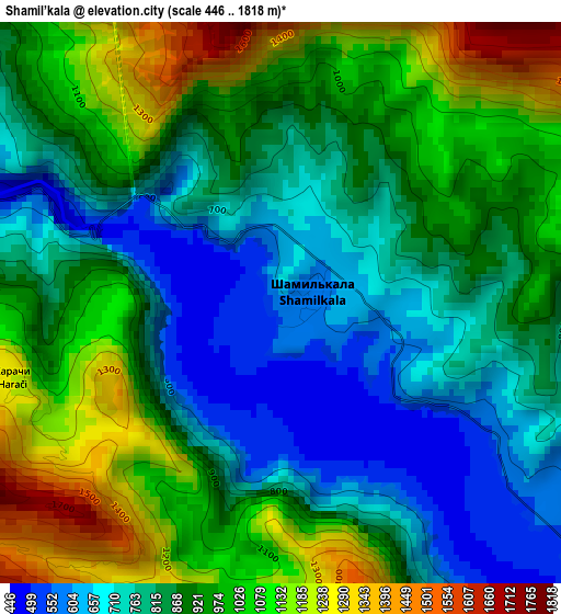 Shamil’kala elevation map