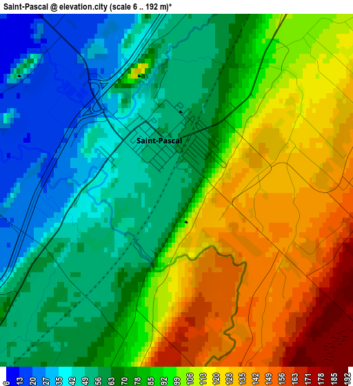 Saint-Pascal elevation map