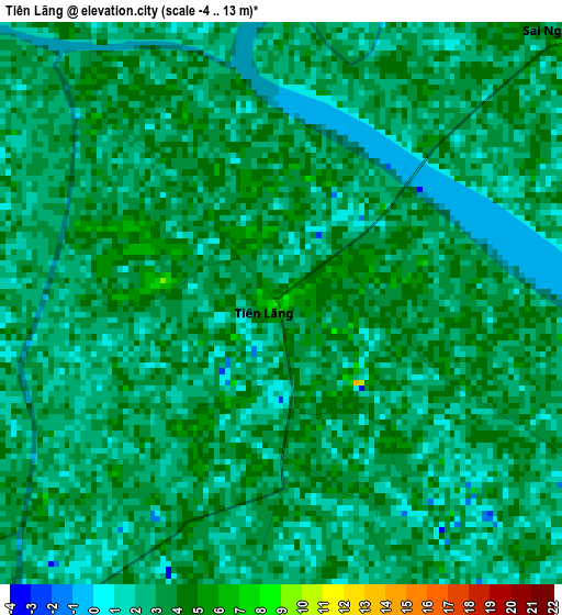 Tiên Lãng elevation map