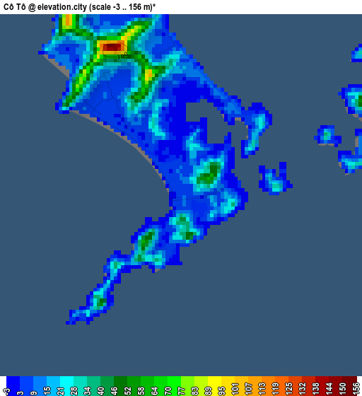 Cô Tô elevation map