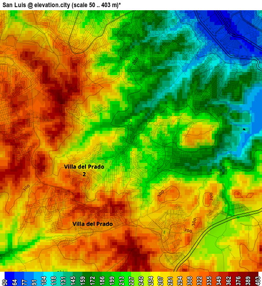 San Luis elevation map