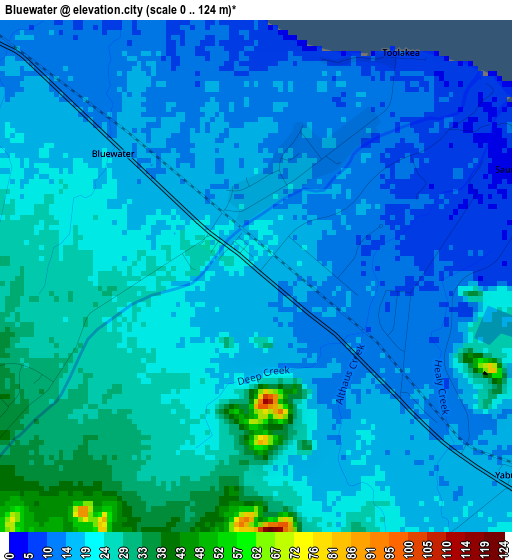 Bluewater elevation map