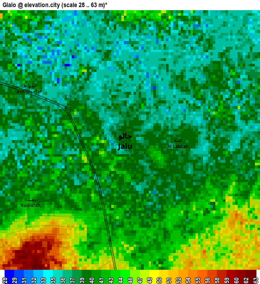 Gialo elevation map