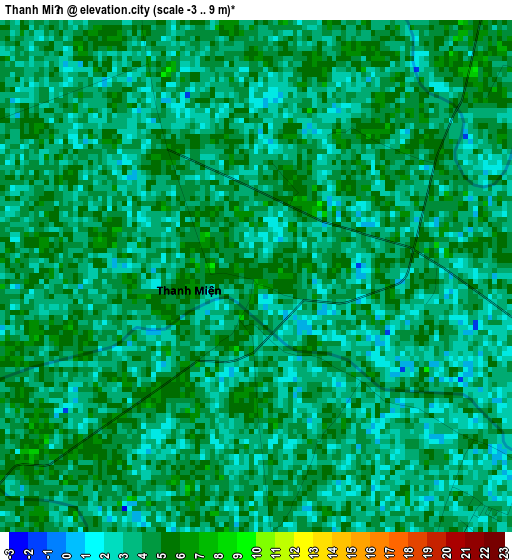 Thanh Miện elevation map