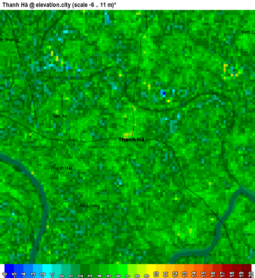 Thanh Hà elevation map