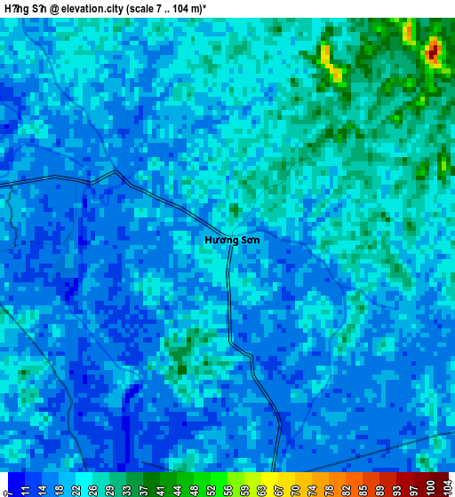 Hương Sơn elevation map