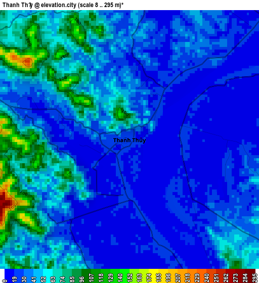 Thanh Thủy elevation map