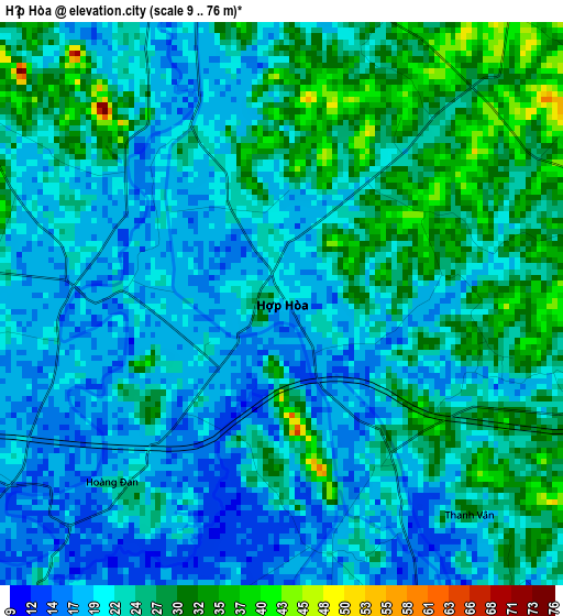 Hợp Hòa elevation map