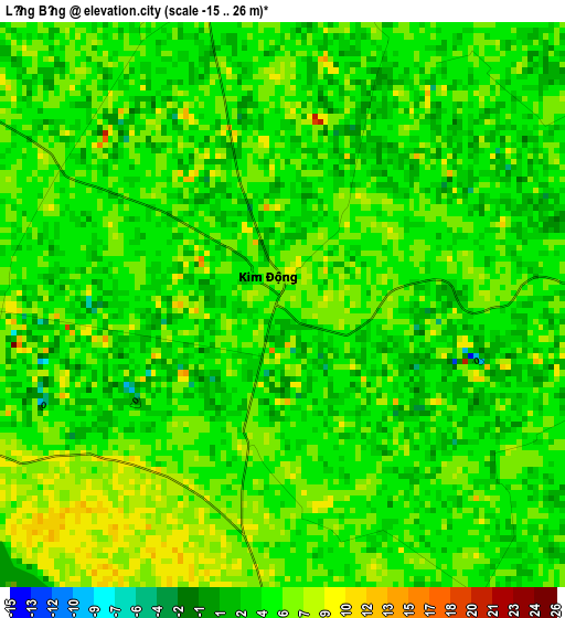 Lương Bằng elevation map