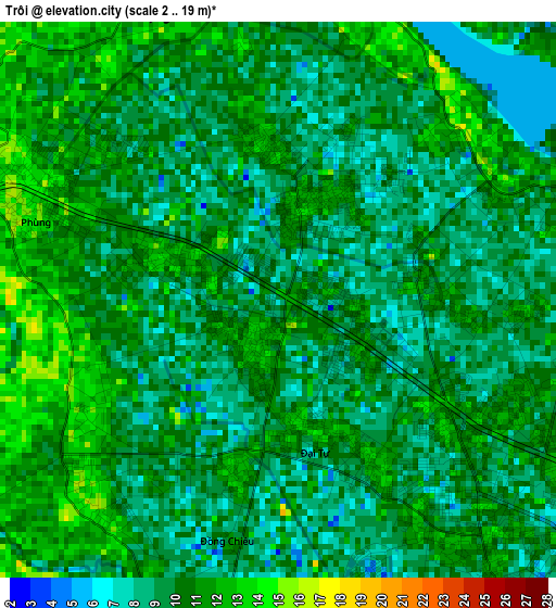 Trôi elevation map