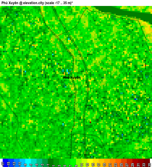 Phú Xuyên elevation map