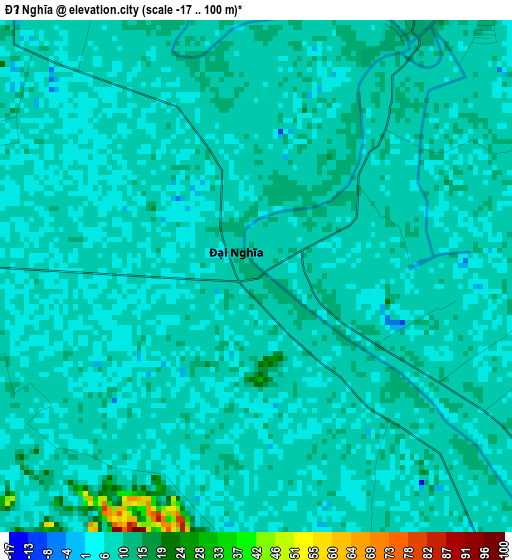 Đại Nghĩa elevation map