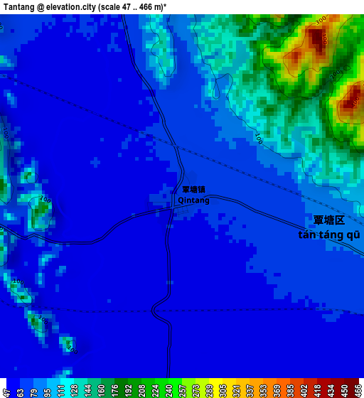 Tantang elevation map